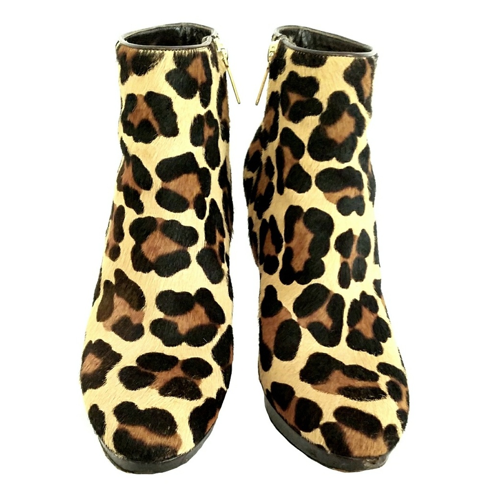 Dior Calf Hair Leopard Print Booties - Picture 3 of 8